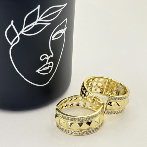 Cercei placati aur galben 18k mari