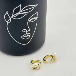 Cercei placati aur galben 18k mici
