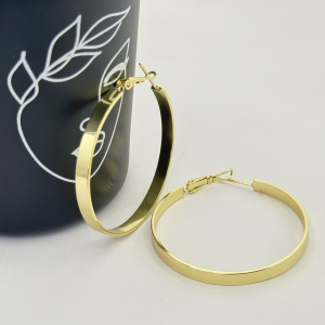 Cercei placati aur galben 18k rotunzi