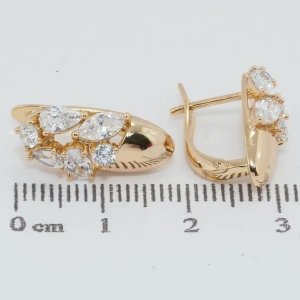 Cercei placati aur galben 18k tortite