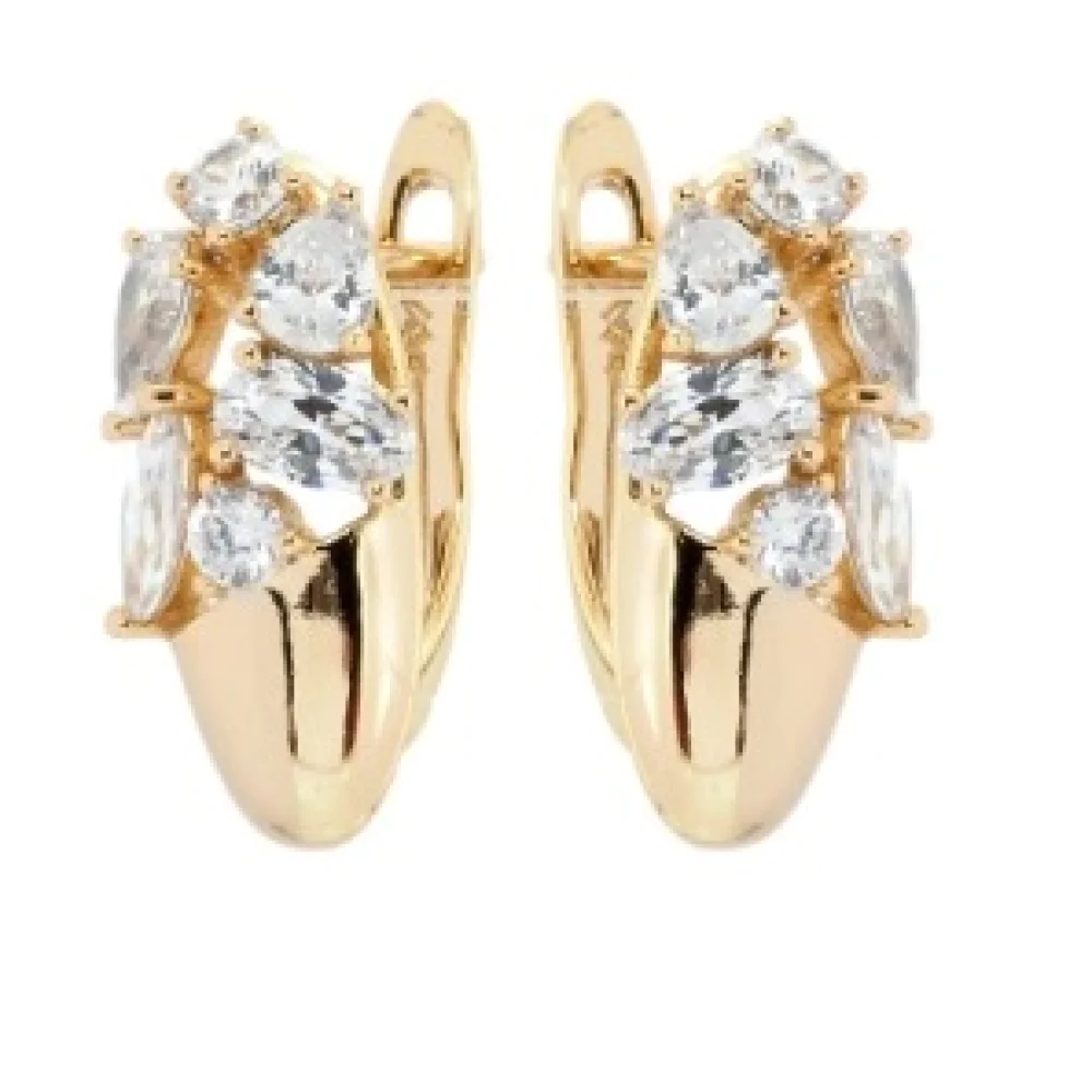 Cercei placati aur galben 18k tortite