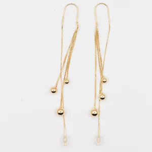 Cercei placati aur galben bobite delicate