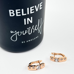 Cercei placati aur rose 18k 