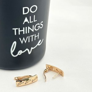 Cercei placati aur rose 18k