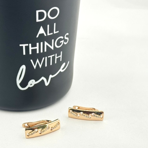 Cercei placati aur rose 18k