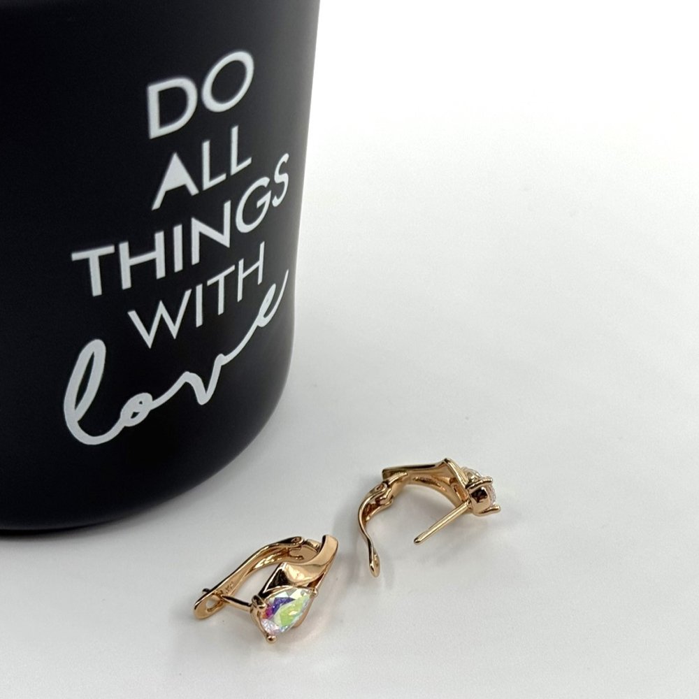 Cercei placati aur rose 18k 
