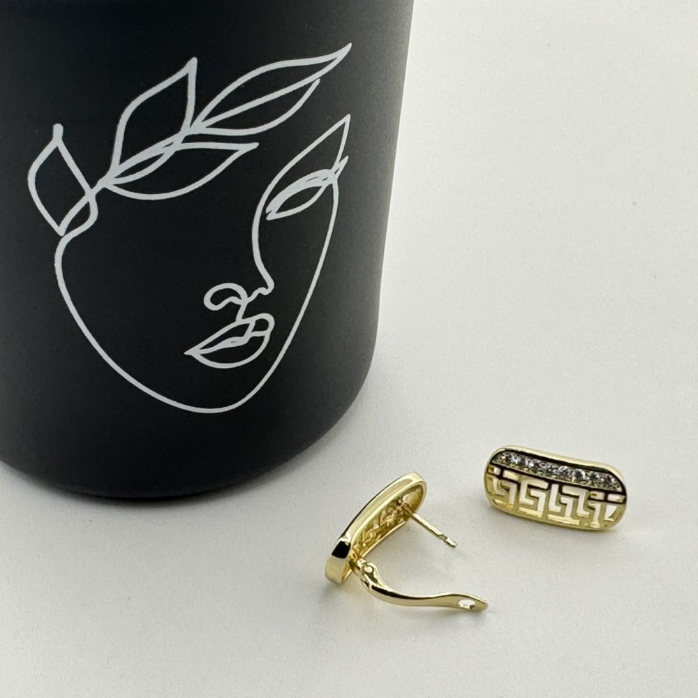 Cercei placati aur si cristale Zirconia Cercei placati aur si cristale Zirconia