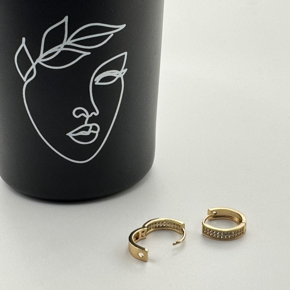 Cercei placati cu aur 18k