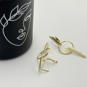 Cercei placati cu aur 18k moderni