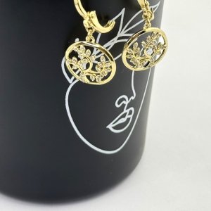 Cercei tortite placati aur galben 18k
