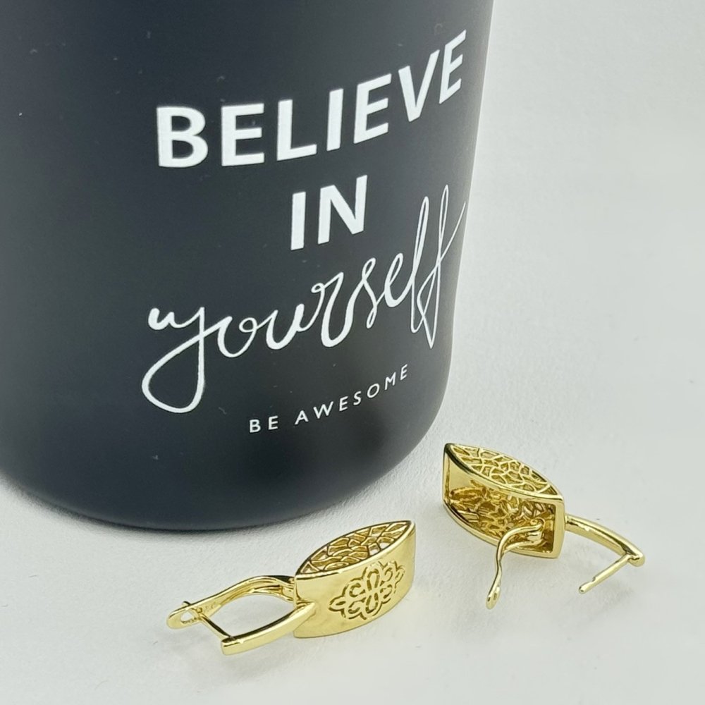 Cercei tortite placati aur galben 18k