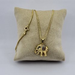 Colier dama placat aur 18k elefant