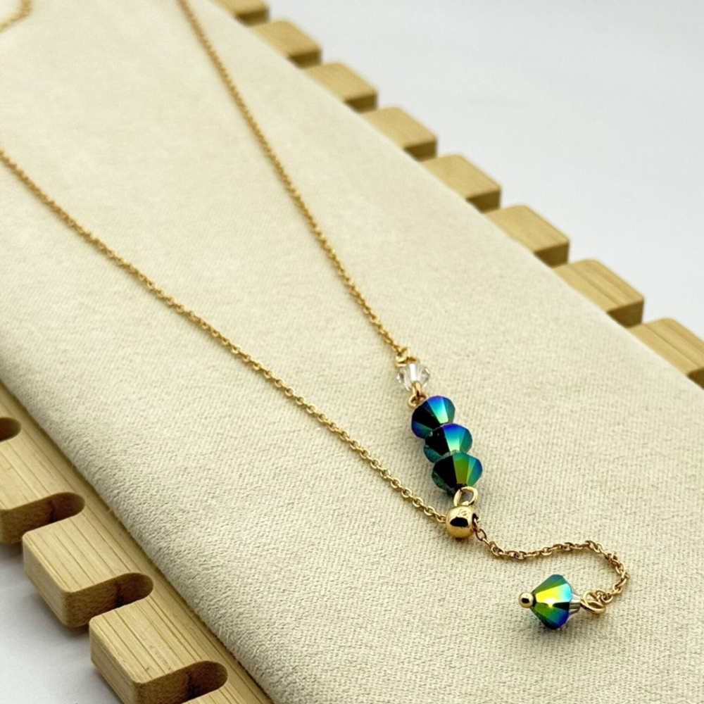 Colier placat aur 18k colorat