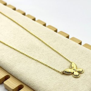 Colier placat aur 18k cu fluturas delicat Colier placat aur 18k cu fluturas delicat