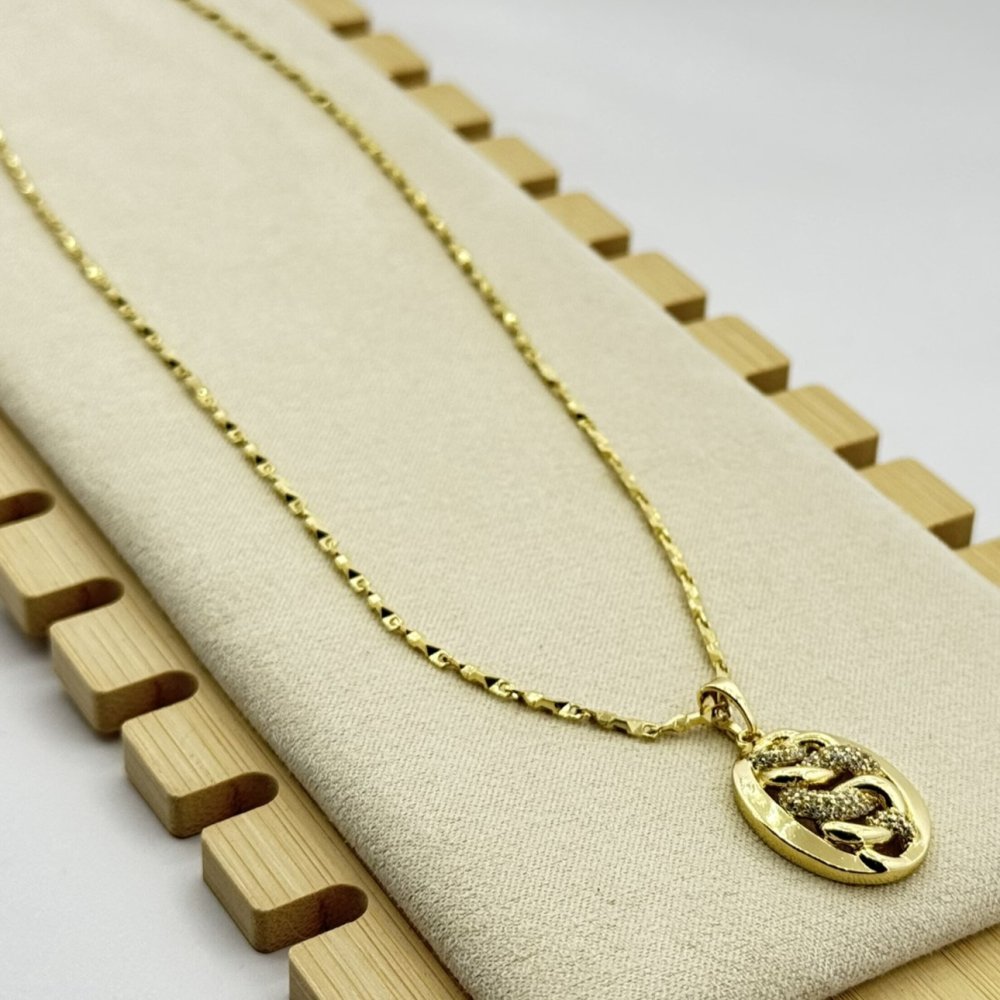 Colier placat aur 18k cu pandantiv