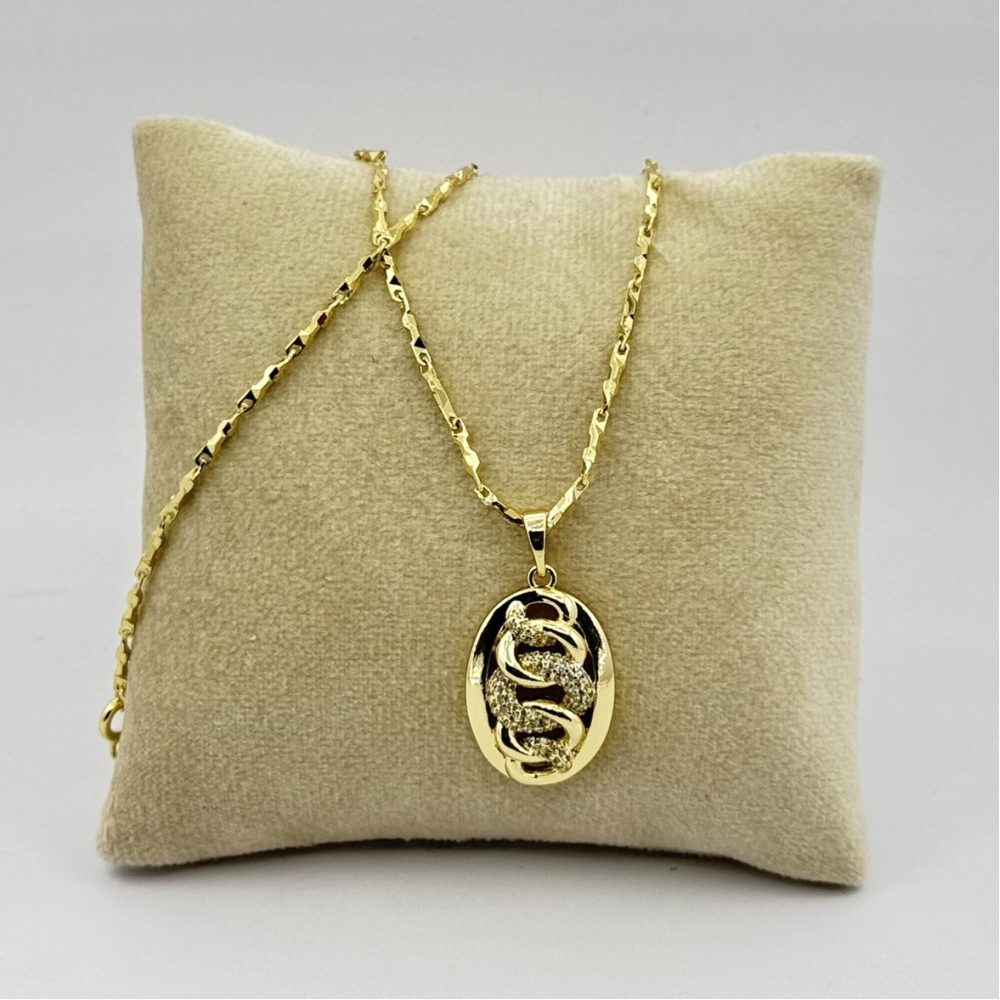 Colier placat aur 18k cu pandantiv