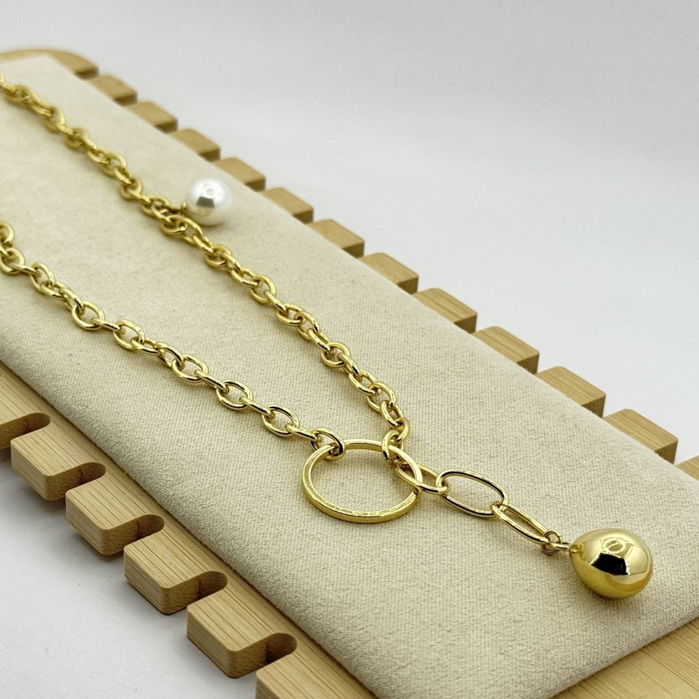 Colier placat aur 18k  cu zale