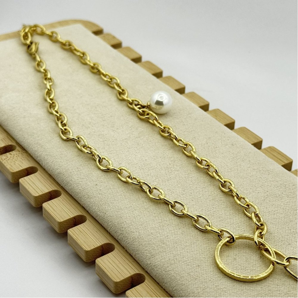 Colier placat aur 18k  cu zale
