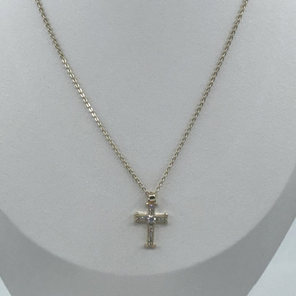 Colier placat aur 18k fin cruciulita Colier placat aur 18k fin cruciulita