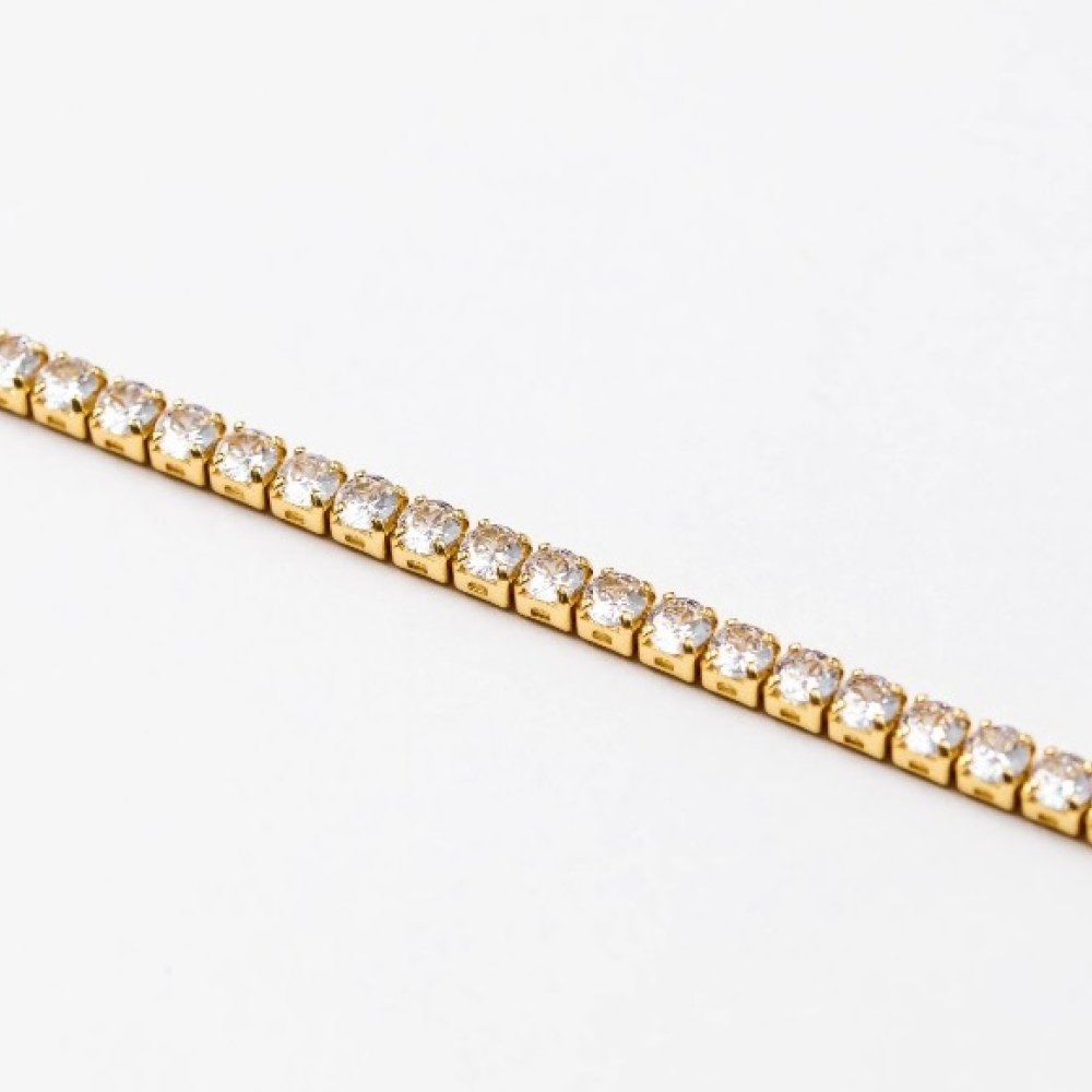 Colier placat aur 18k model tennis