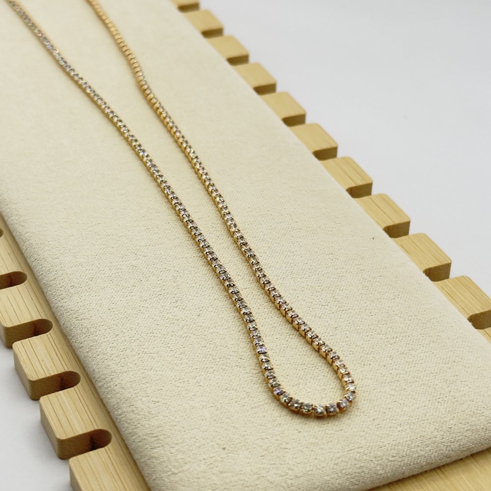 Colier placat aur 18k model tennis