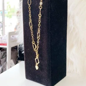 Colier placat aur 18k din zale cu inimioara Colier placat aur 18k din zale cu inimioara
