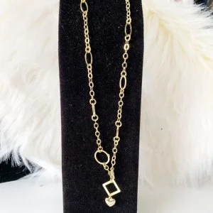 Colier placat aur 18k din zale cu inimioara Colier placat aur 18k din zale cu inimioara