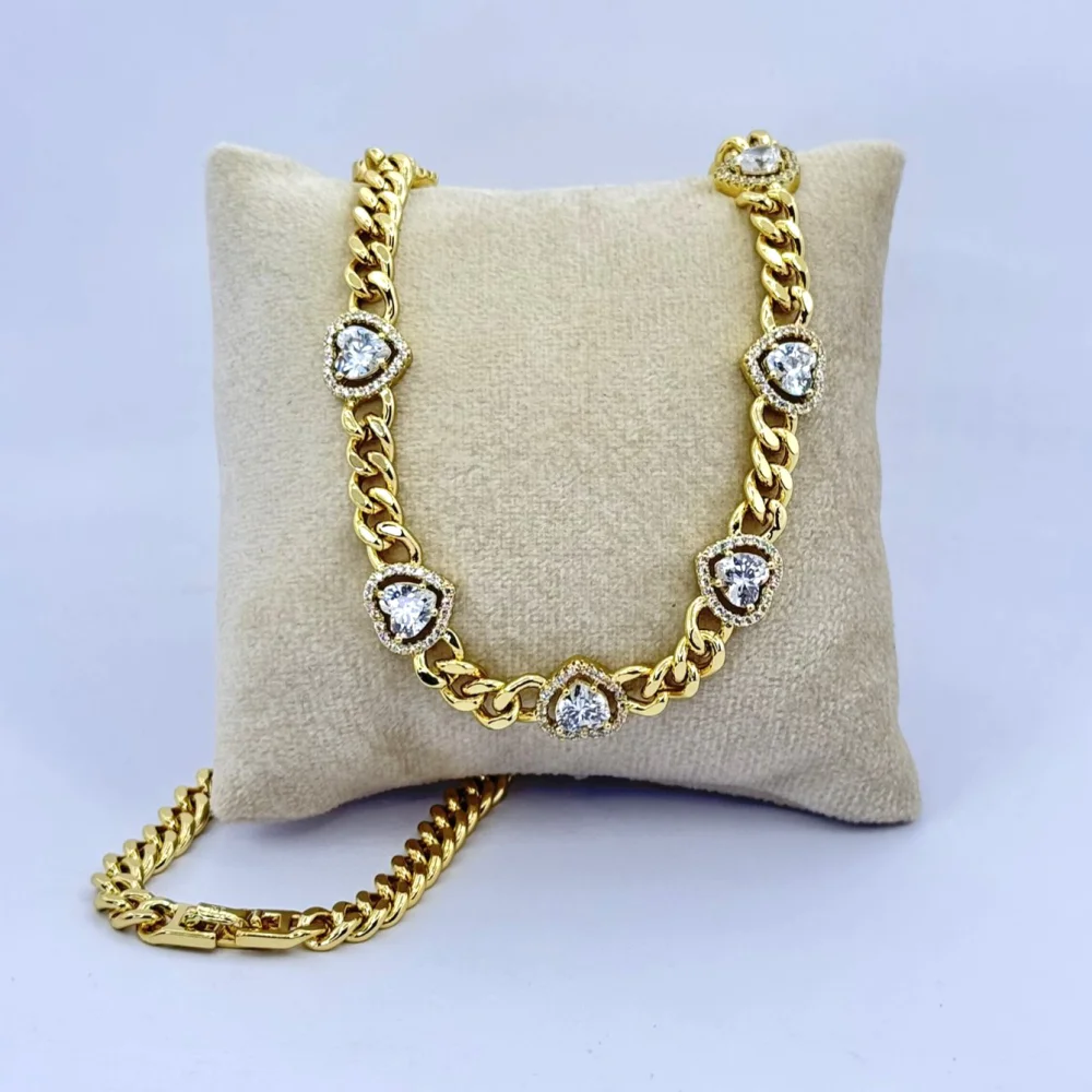Colier placat aur galben 18k cristale Zirconia Colier placat aur galben 18k cristale Zirconia