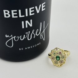 Inel placat aur 18k colorat