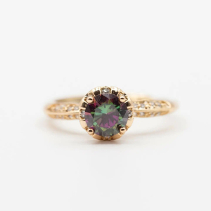Inel placat aur 18k cristal colorat