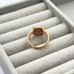 Inel placat aur 18k cristale colorate