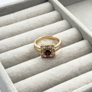 Inel placat aur 18k cristale colorate