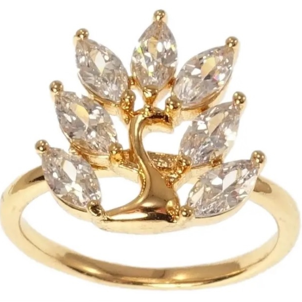 Inel placat aur 18k cristale stralucitoare