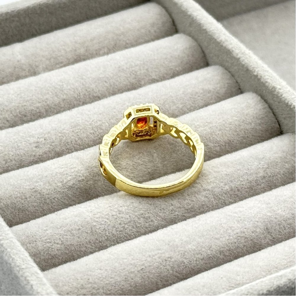 Inel placat aur 18k cristale stralucitoare