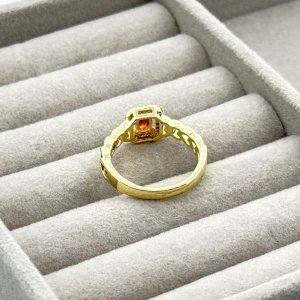 Inel placat aur 18k cristale stralucitoare