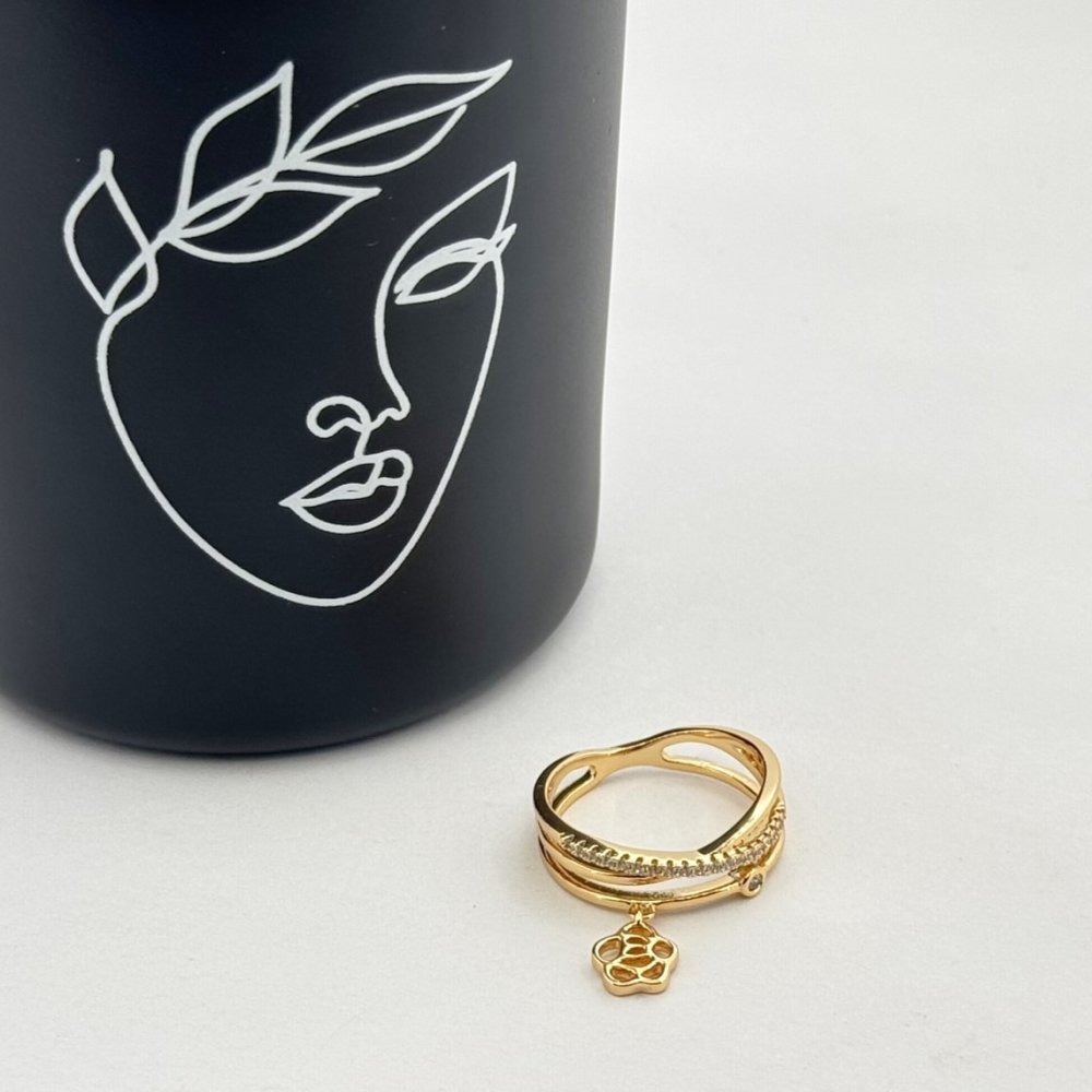 Inel placat aur 18k cristale Zirconia