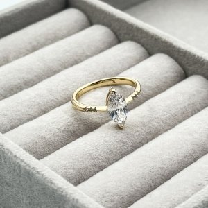 Inel placat aur 18k cristale Zirconia