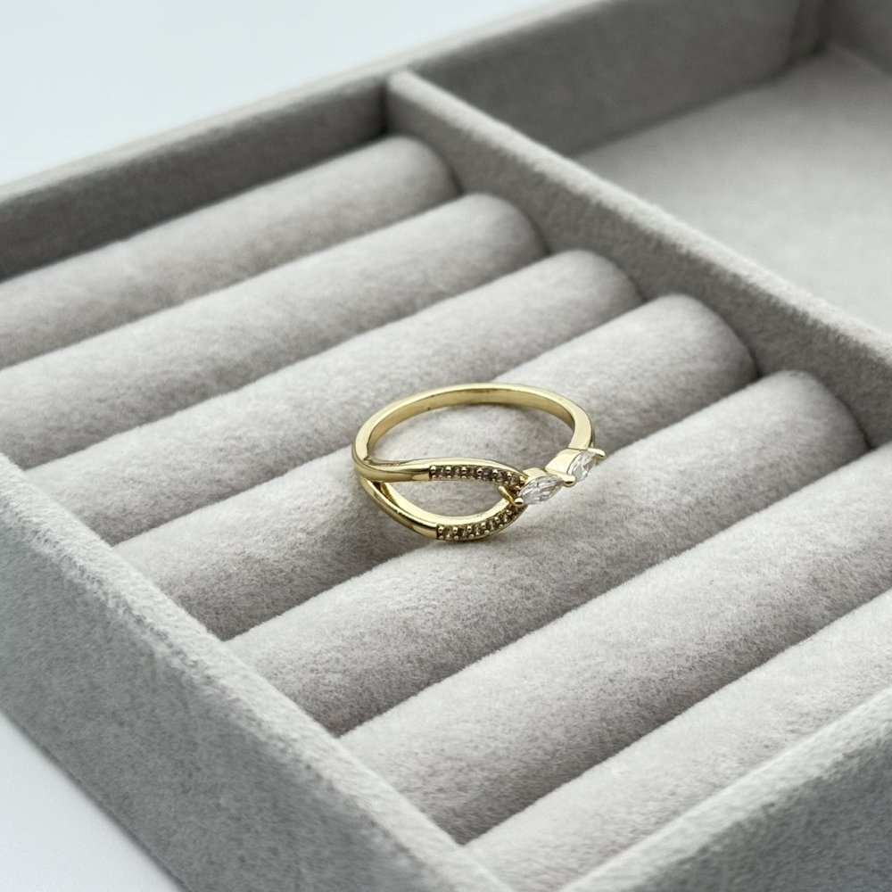 Inel placat aur 18k cristale Zirconia