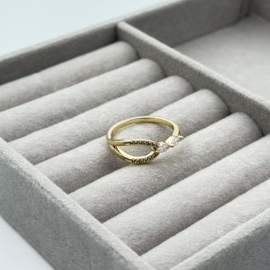 Inel placat aur 18k cristale Zirconia