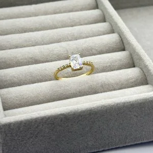 Inel placat aur 18k cristale Zirconia