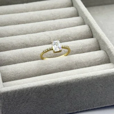 Inel placat aur 18k cristale Zirconia