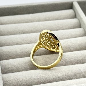 Inel placat aur 18k cristale Zirconia Inel placat aur 18k cristale Zirconia