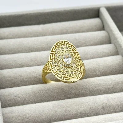 Inel placat aur 18k cristale Zirconia