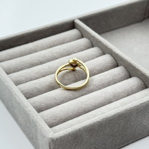 Inel placat aur 18k cristale Zirconia inimioara Inel placat aur 18k cristale Zirconia inimioara