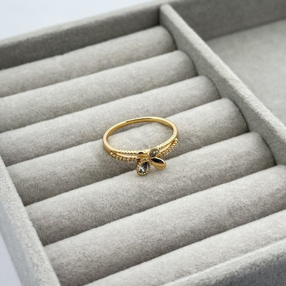Inel placat aur 18k cu fluture Inel placat aur 18k cu fluture