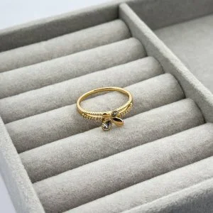 Inel placat aur 18k cu fluture Inel placat aur 18k cu fluture