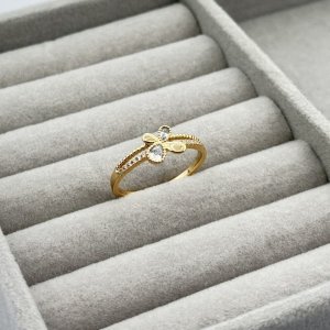 Inel placat aur 18k cu fluture Inel placat aur 18k cu fluture
