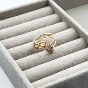 Inel placat aur 18k cu inimioara Inel placat aur 18k cu inimioara