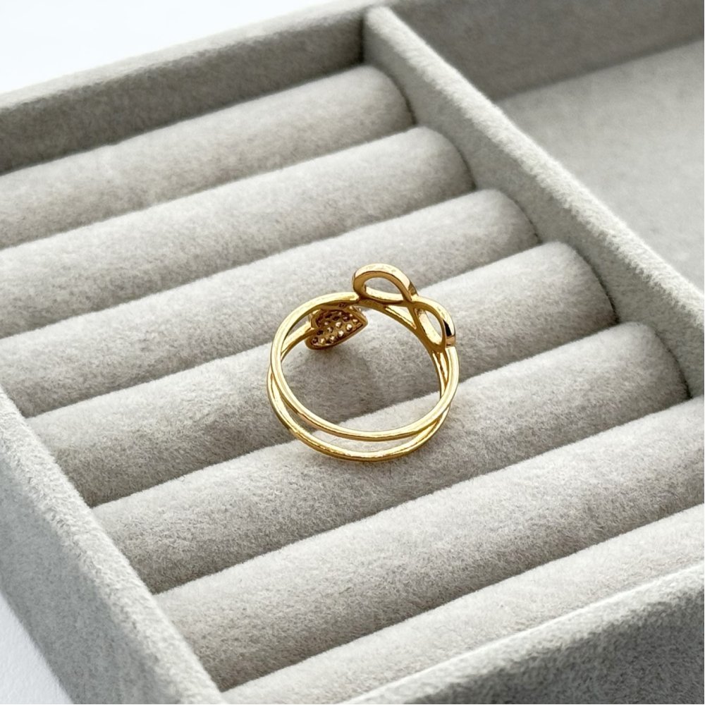 Inel placat aur 18k cu inimioara Inel placat aur 18k cu inimioara