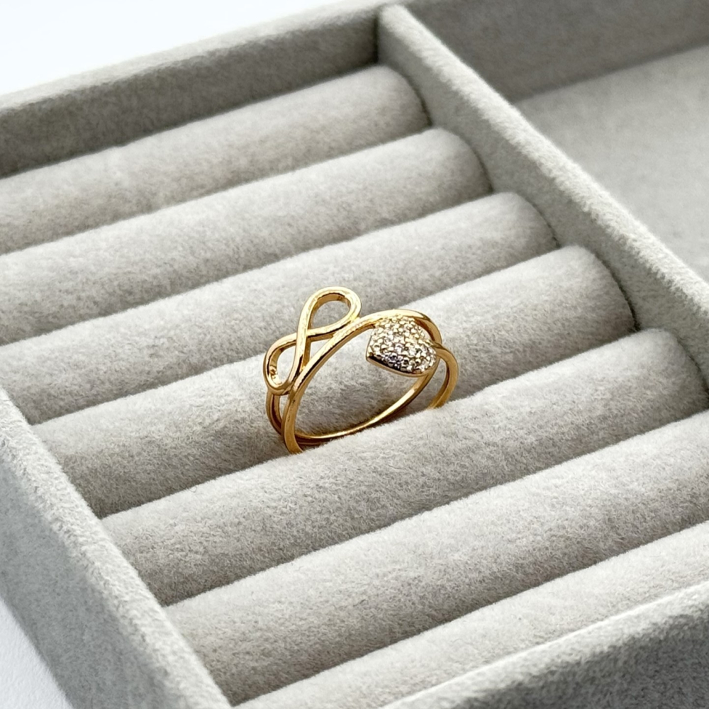 Inel placat aur 18k cu inimioara Inel placat aur 18k cu inimioara